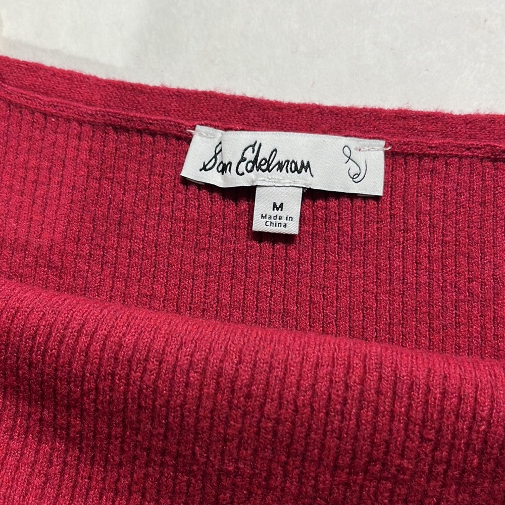 Sam Edelman Allie Cherries Jubilee long sleeved cropped sweater & midi dress med - Picture 15 of 16